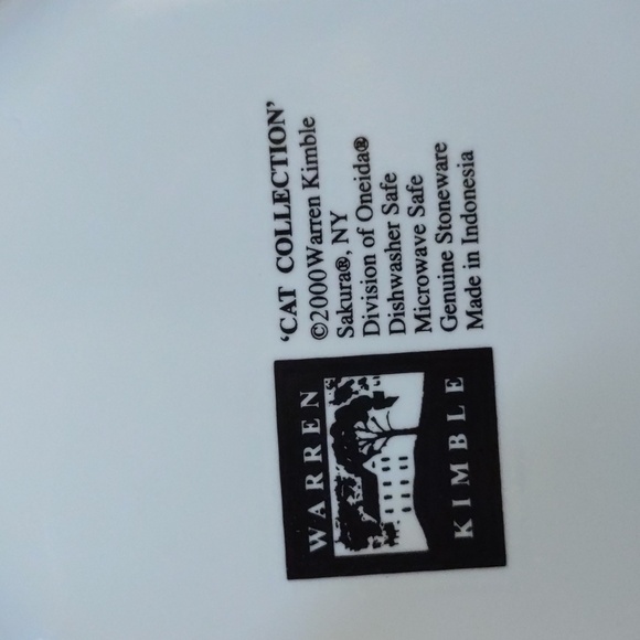 Warren Kimble Sakura Black and White Cat Coffee Mug - Picture 5 of 5